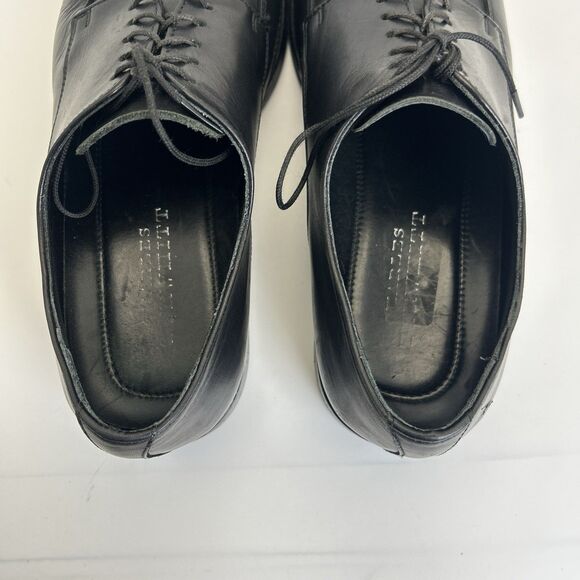 CHARLES TYRWHITT Dress Shoes Mens Sz 9 Black Leather Derby Casual Rubber Soles